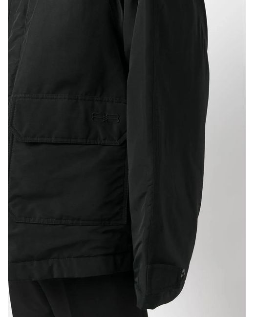 Balenciaga Black Recycled Cotton And Nylon Parka for men