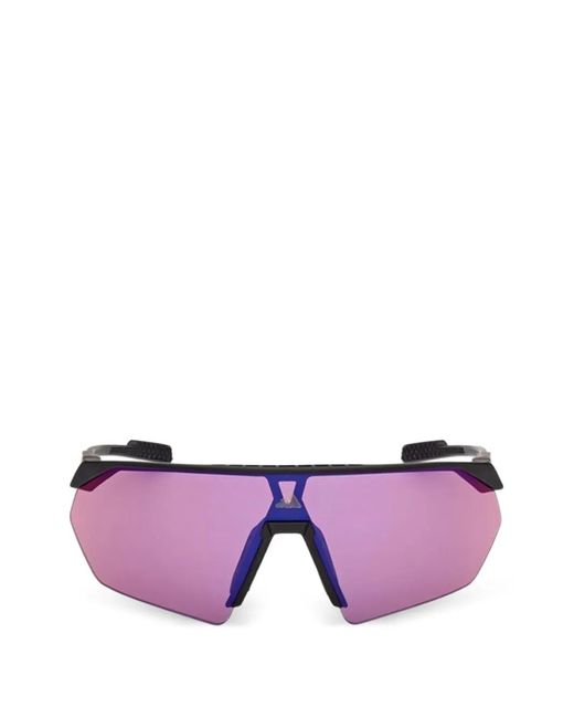 Adidas Purple Geometric-Frame Sunglasses