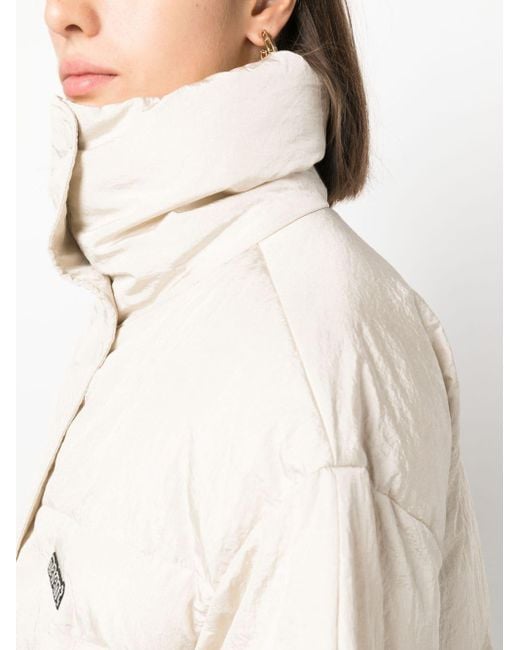 Isabel Marant Natural Marant Étoile - Neutral Telia Cropped Puffer Jacket