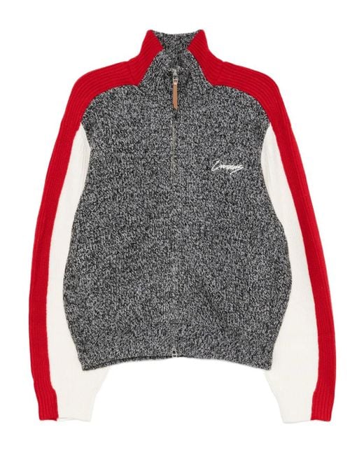 CROQUIS Gray Wool Spliced Cardigan for men