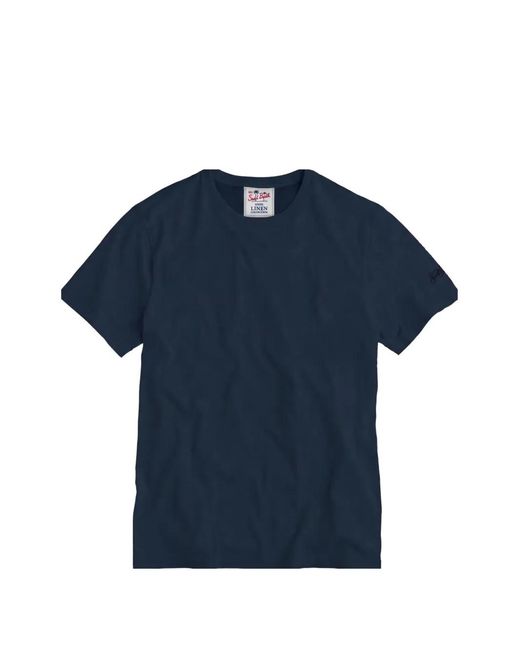 Mc2 Saint Barth Blue Crew-Neck T-Shirt for men