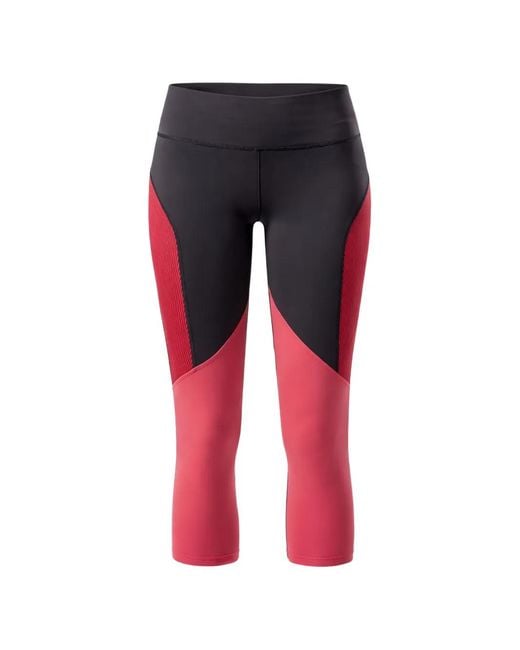 Reebok Red Colour-Block Leggings