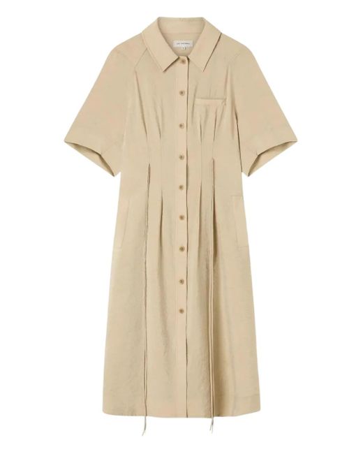 Lee Mathews Natural Maggie Shirt Midi Dress