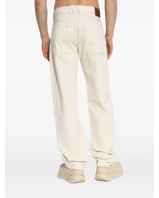 Moncler White Straight-Leg Jeans for men