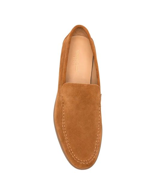 Alberto Gozzi Brown Mocassins En Daim for men