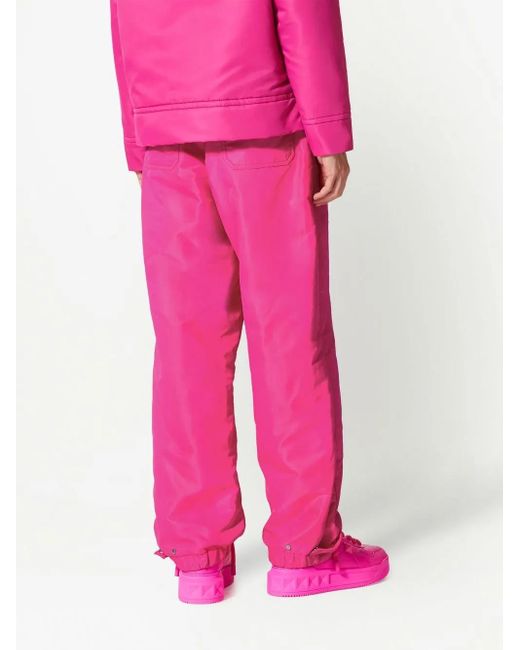 Valentino Garavani Pink Stud-Detail Cargo Trousers for men