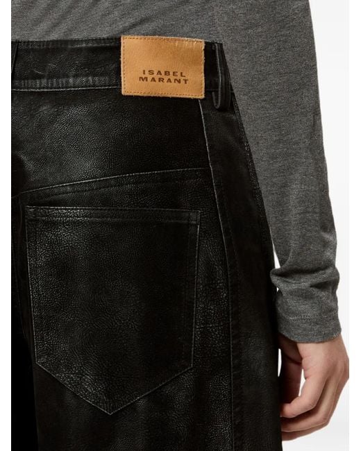 Isabel Marant Black Belky Barrel-Fit Trousers