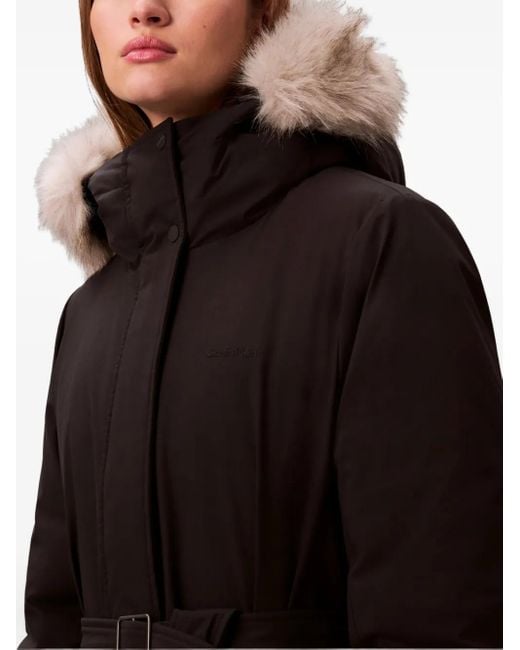 Calvin Klein Black Kapuzenjacke Mit Gürtel