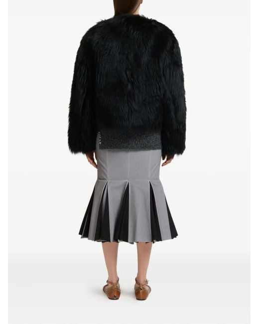 Marni Black Shearling Fluffy Jacket