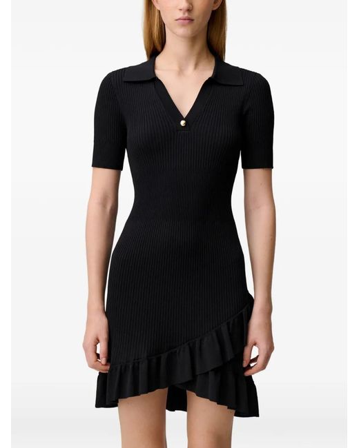 Robe-Polo En Maille À Volants Claudie Pierlot en coloris Black