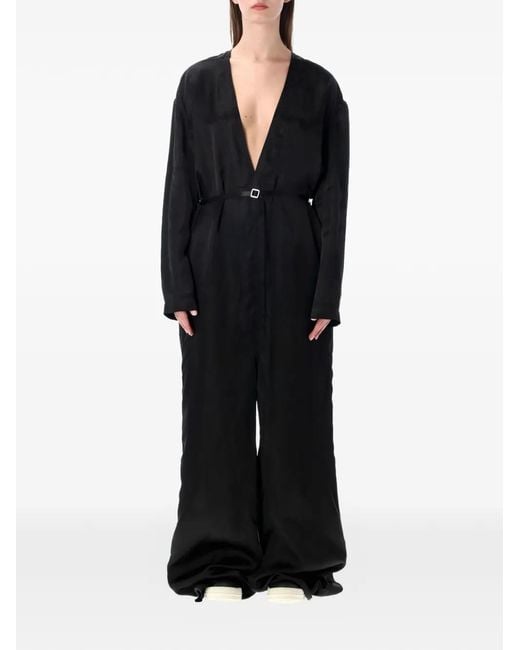 Rick Owens Black Ls Long Jumpsuit