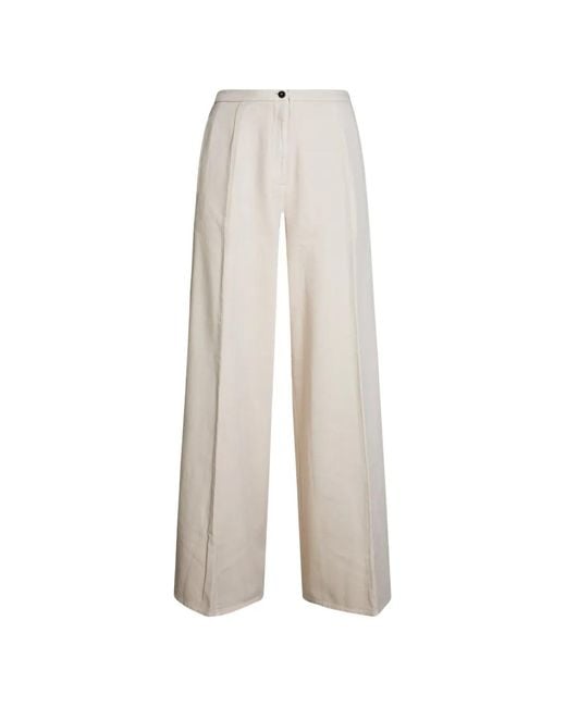 Forte_forte White Button-Fastening Trousers
