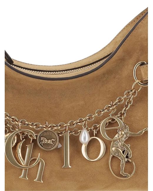 Bolso de hombro con cadena Chloé de color Brown