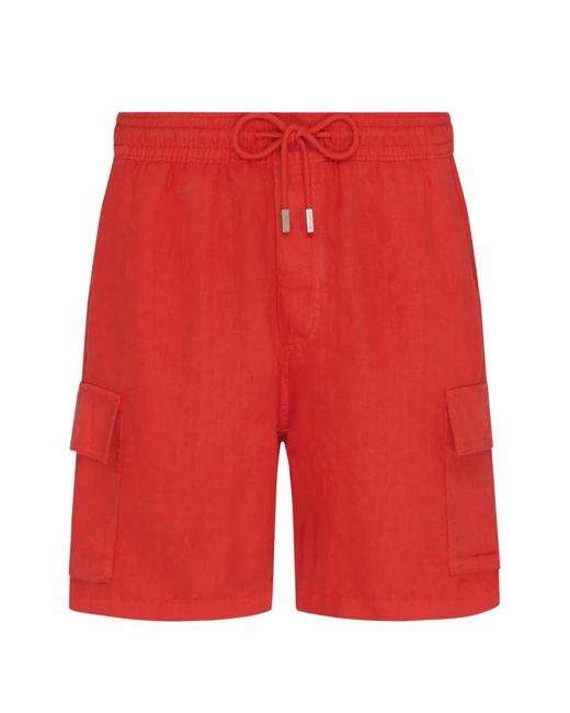 Vilebrequin Red Bermuda À Taille Élastiquée for men