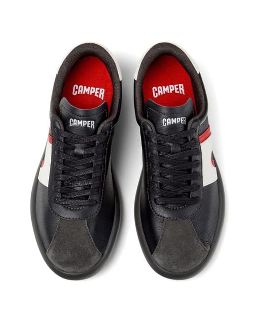 Camper Black Pelotas Soller Leather Sneakers
