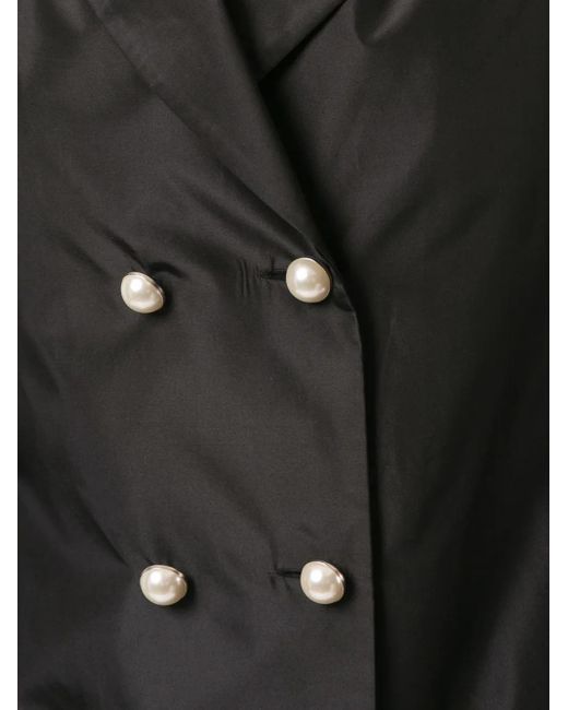 Macgraw Black Wing Double-breasted Silk Blazer