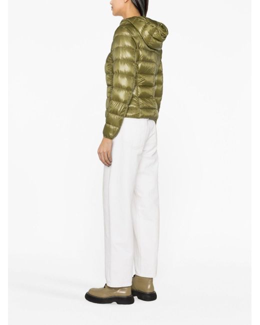 Herno Hooded Down Puffer Jacket in Green | Lyst