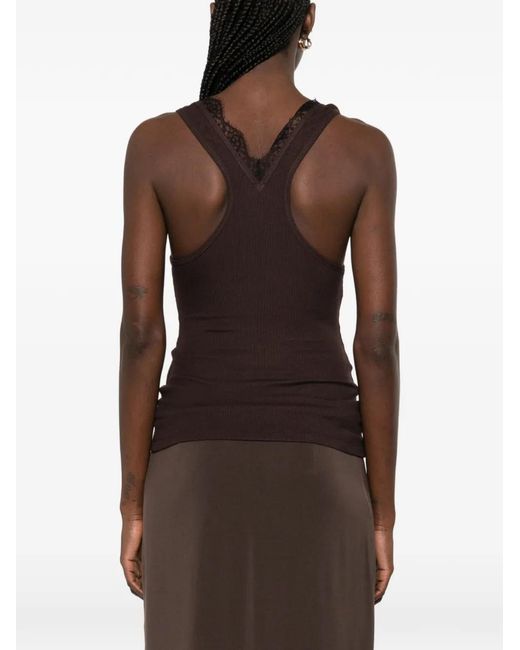 Nanushka Brown Siara V-Neck Tank Top