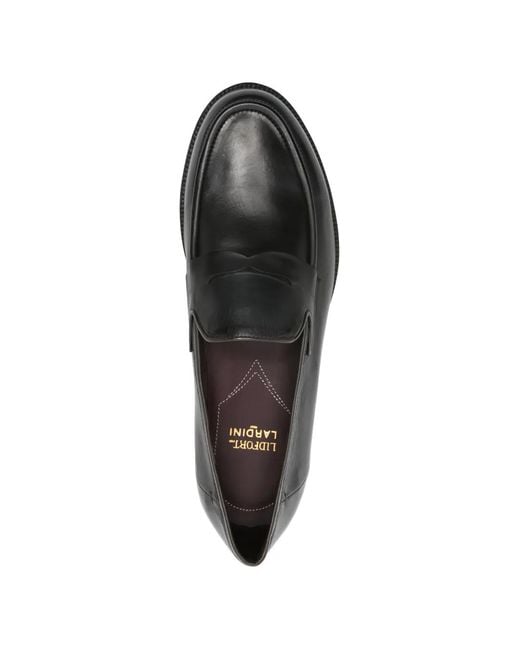 Lardini Gray Leather Flat Loafers for men
