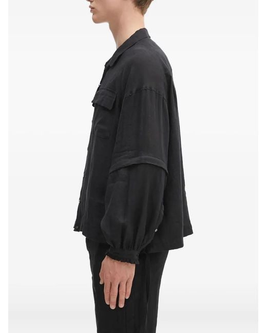 Undercover Black Double-Pocket Button Shirt for men