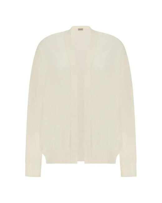 Paul & Shark White Fine-Knit Cardigan