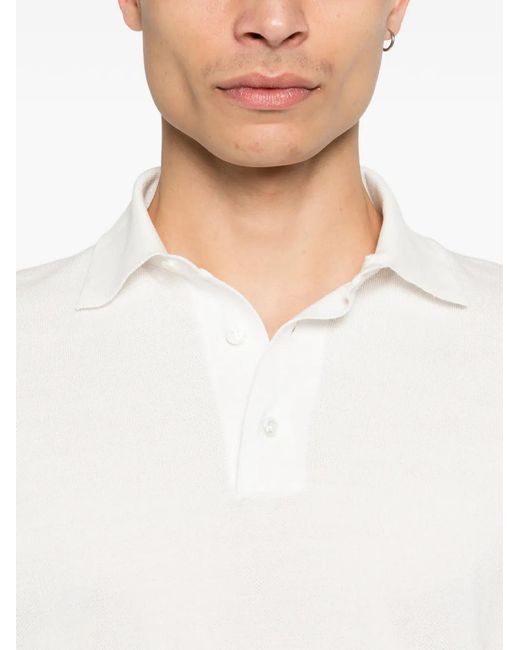 Lardini White Short-Sleeve Polo Shirt for men