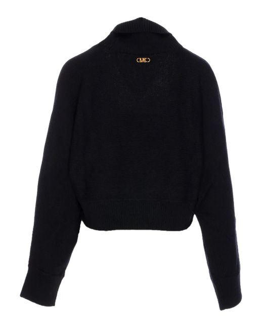 MICHAEL Michael Kors Blue Roll-Neck Wool Sweater
