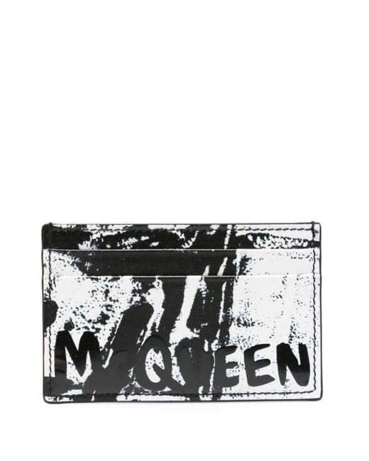Alexander McQueen Kartenetui mit Graffiti-Print in Multicolor für Herren