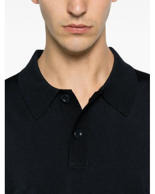 Sandro Blue Long-Sleeve Polo Shirt for men