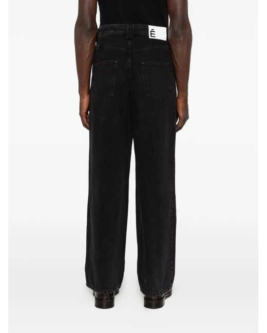 Jean Ample À Patch Logo Etudes Studio en coloris Black