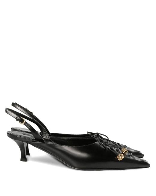 Givenchy Black 45Mm Lace-Up Pumps