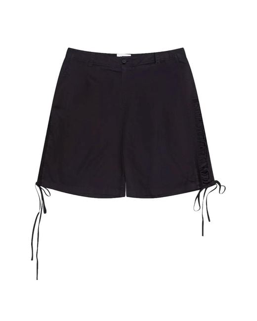 McQueen Black Laced Utility Shorts for men