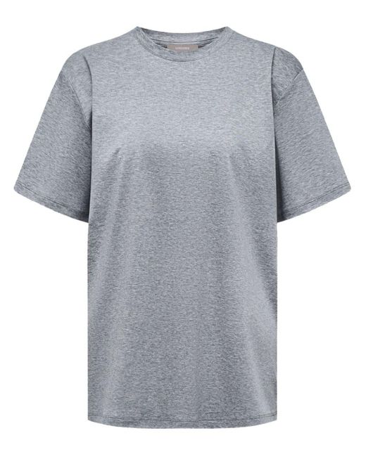 12 STOREEZ Gray Relaxed-fit Cotton T-shirt