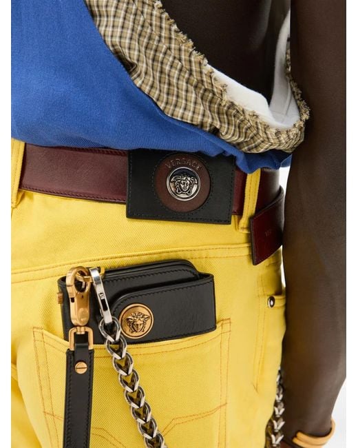 Vaqueros Rectos Versace de hombre de color Yellow
