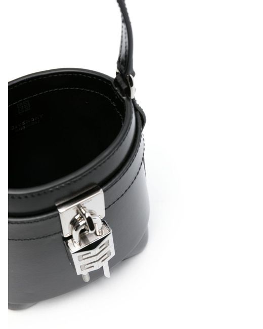 Givenchy Black Shark Lock Leather Bucket Bag