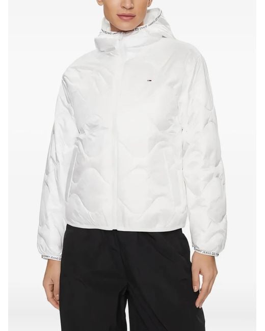 Tommy Hilfiger White Hooded Jacket