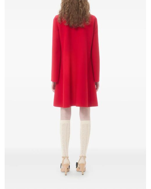 Valentino Garavani Red Compact Drap Coat