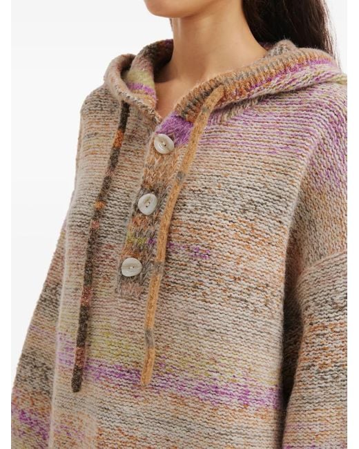 B+ AB Gestreepte Hoodie in het Brown