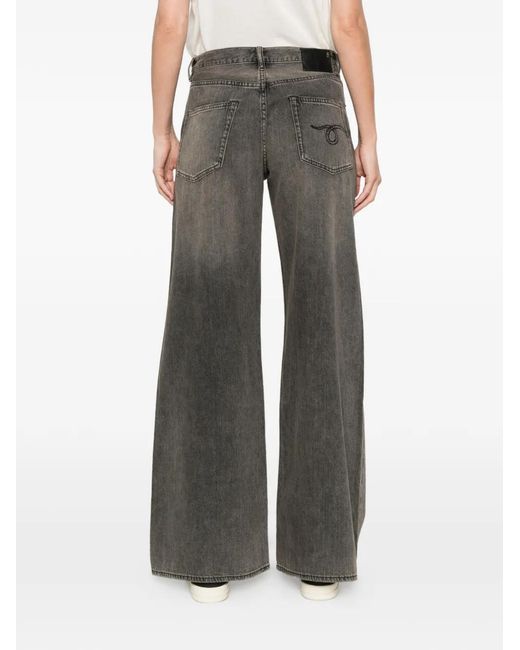 R13 Gray Jean À Coupe Ample