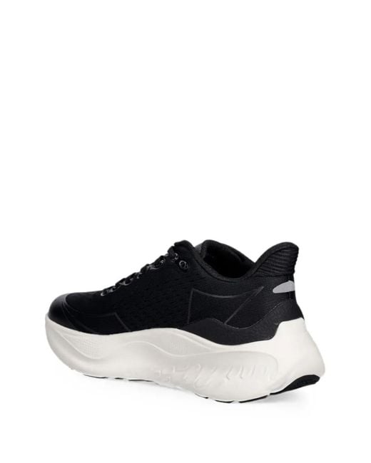 EA7 Black Logo-Print Chunky-Sole Sneakers for men