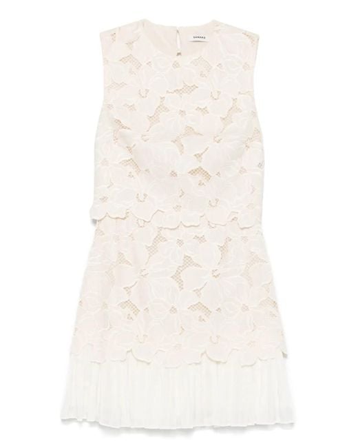 Sandro White Short Guipure Dress
