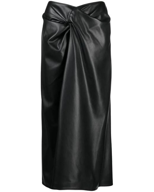 Stella McCartney Black Knotted Midi Skirt