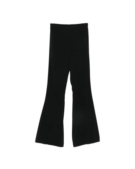 Carla G Black Flared-Hem Trousers