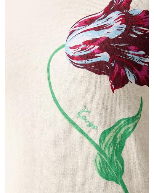 KENZO Natural Floral-Intarsia Sweater