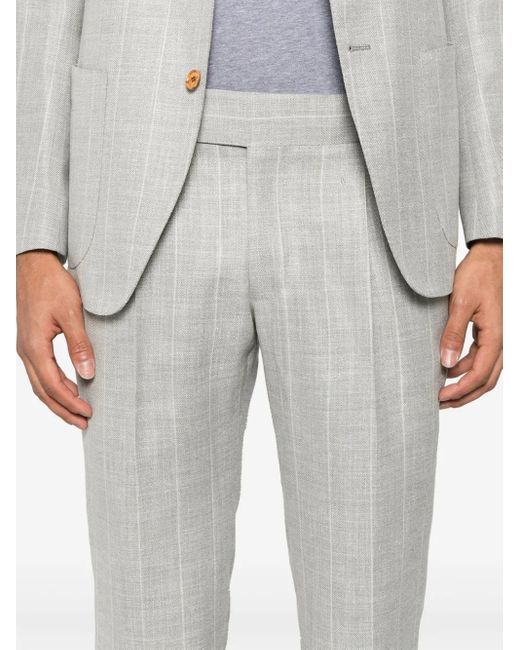 メンズ Sartorio Napoli チェック スーツ Gray