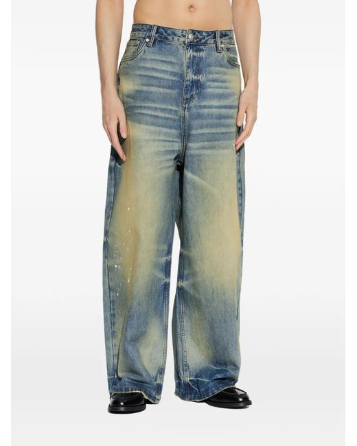 M I S B H V Blue Baggy Distressed Jeans
