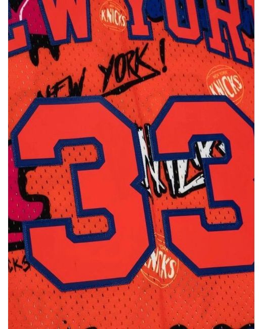 Mitchell & Ness Red X Knicks 1991 Slap Sticker Swingman Tank Top for men