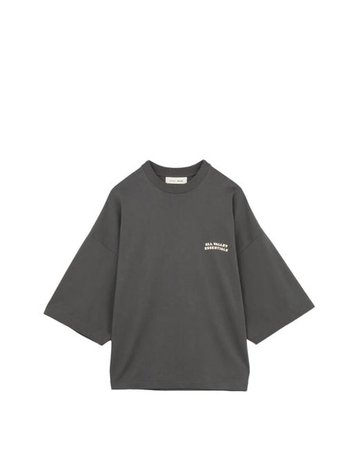 Essentials Gray T-Shirt À Logo Imprimé for men