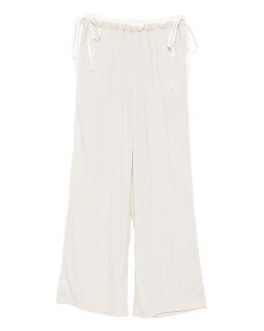 B+ AB White Wide Leg Pants
