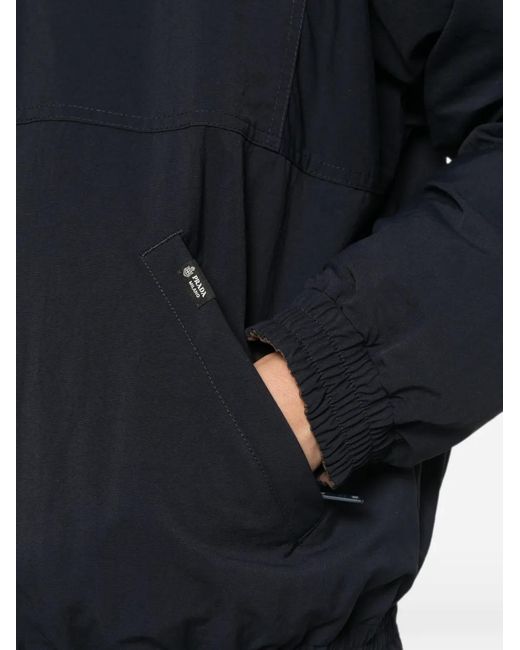 Prada Blue Zip-Up Reversible Puffer Jacket